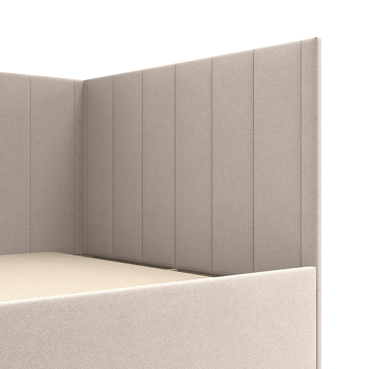 Ника / кровать одинарная (с настилом) велюр parma 6 бежевый